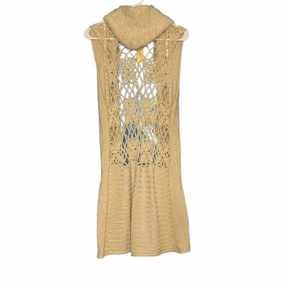 Open Front Duster Cardigan Sweater Vest L - Picture 9 of 9